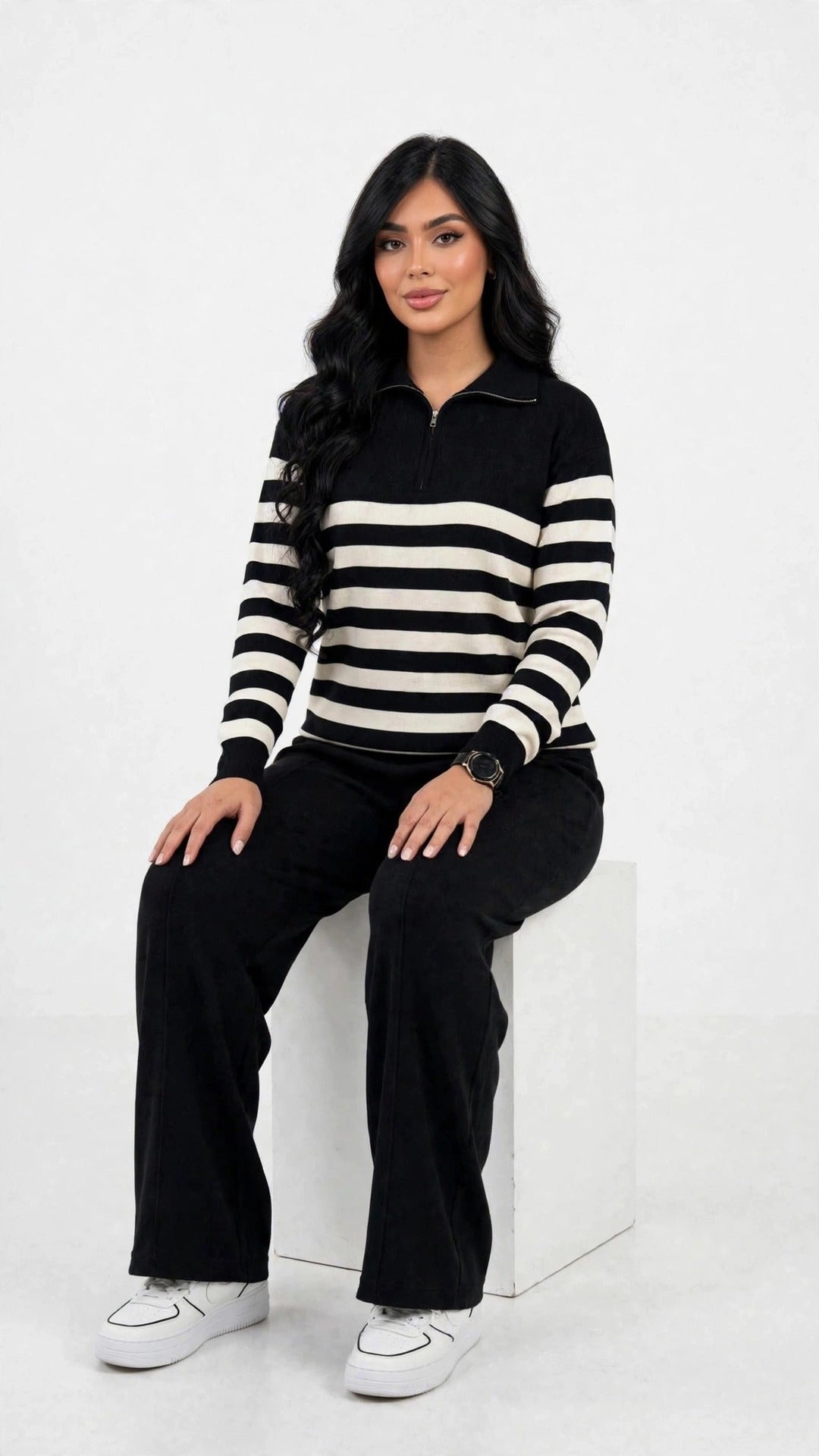 Conjunto loungewear a rayas