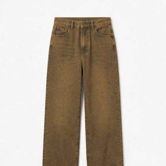 Jean wide-leg marrón