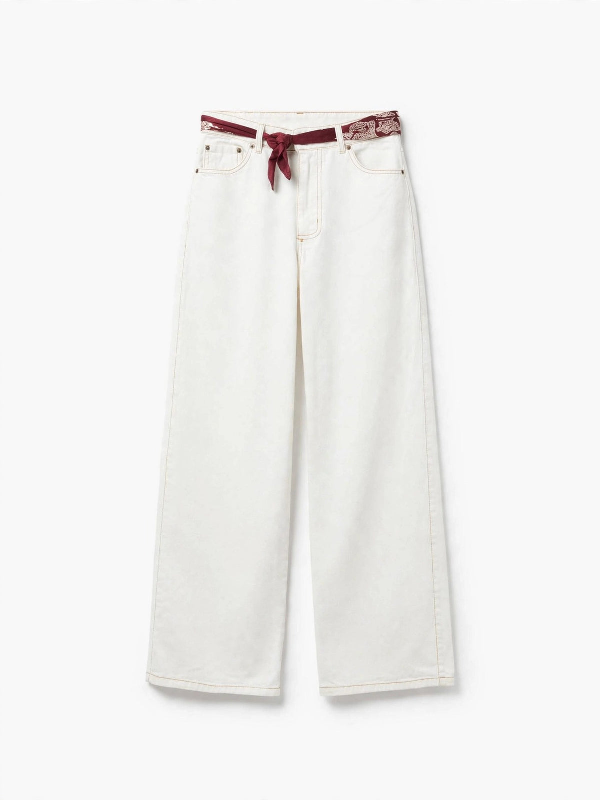 Jean blanco wide-leg