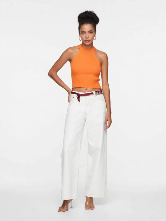 Jean blanco wide-leg
