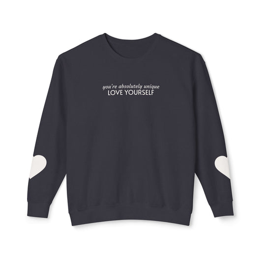 Sudadera con capucha "Ámate a ti mismo" — Edición de afirmación minimalista
