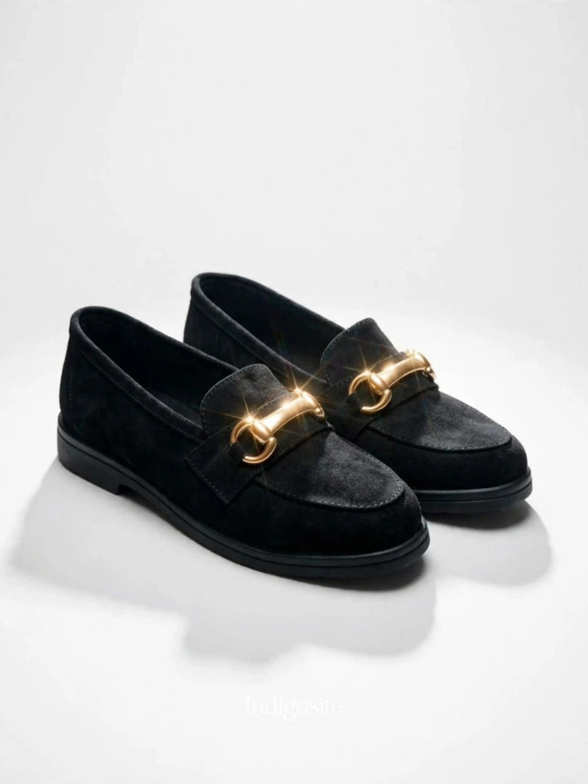 Mocasín negro con horsebit