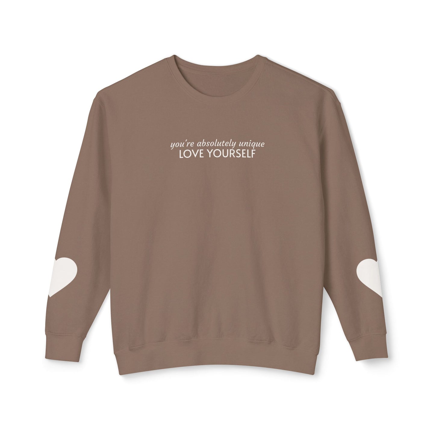 Sudadera con capucha "Ámate a ti mismo" — Edición de afirmación minimalista