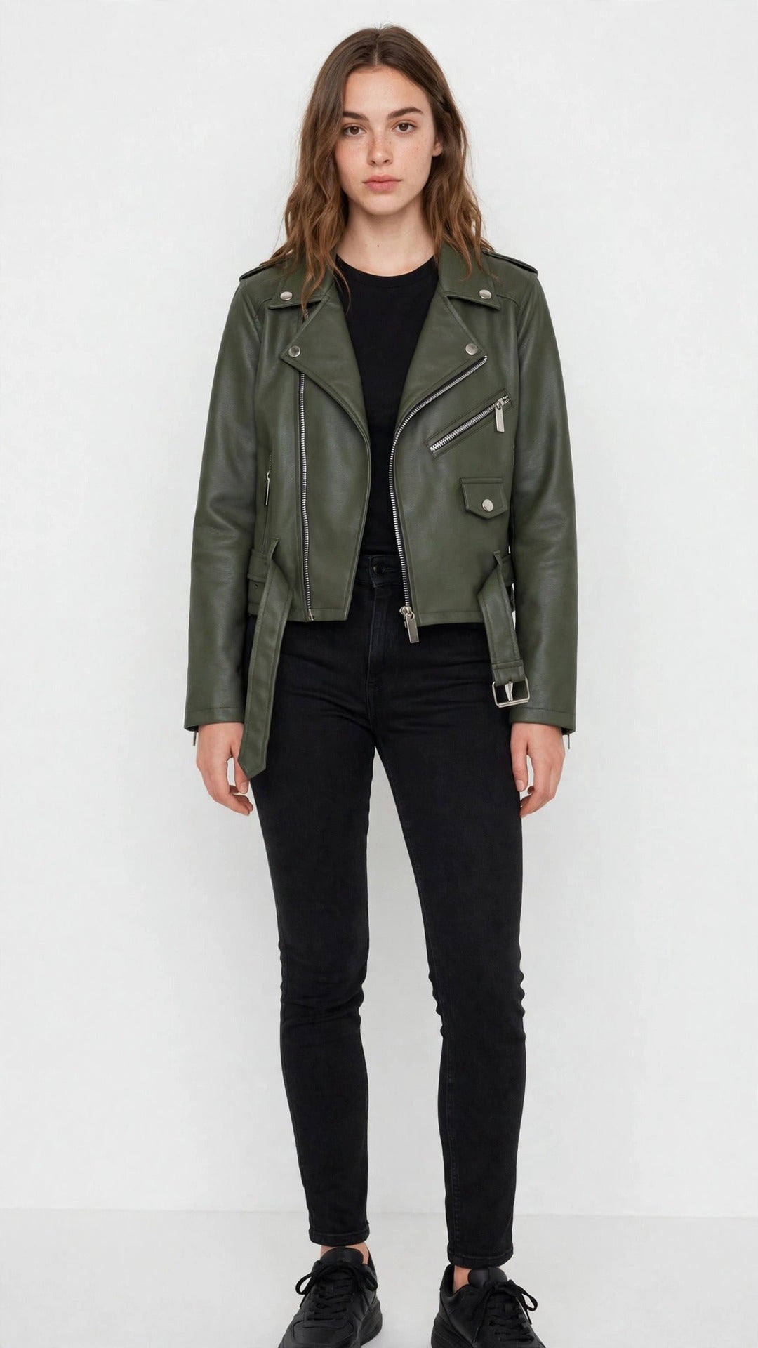 Faux Leather Biker Jacket