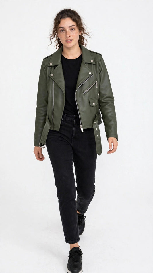 Faux Leather Biker Jacket