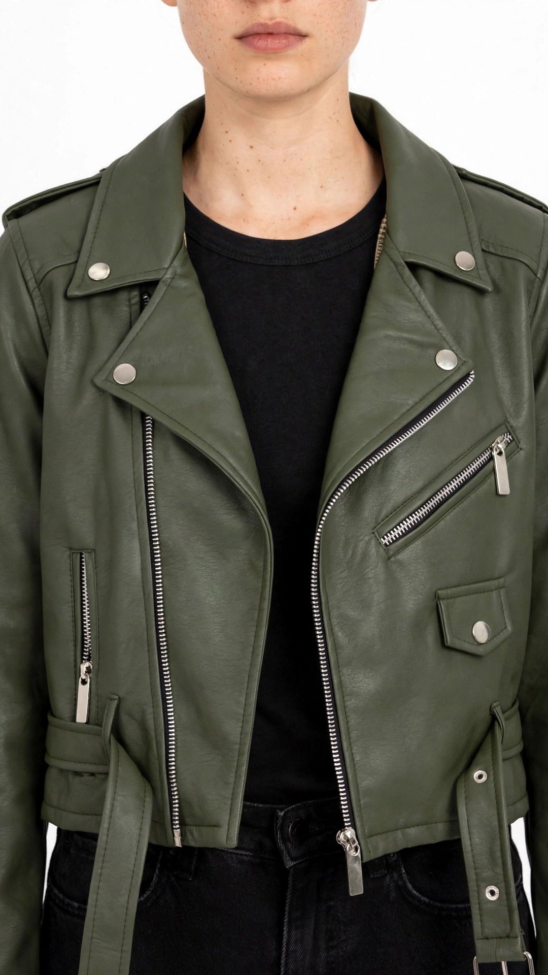 Faux Leather Biker Jacket