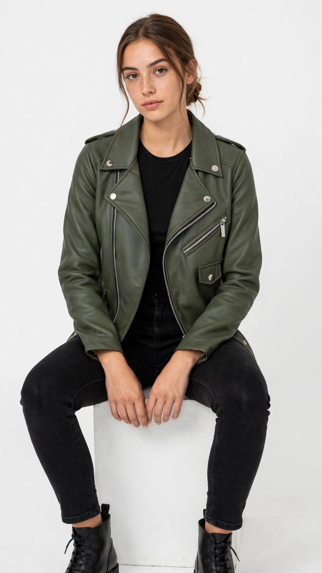 Faux Leather Biker Jacket