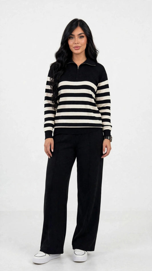Conjunto loungewear a rayas