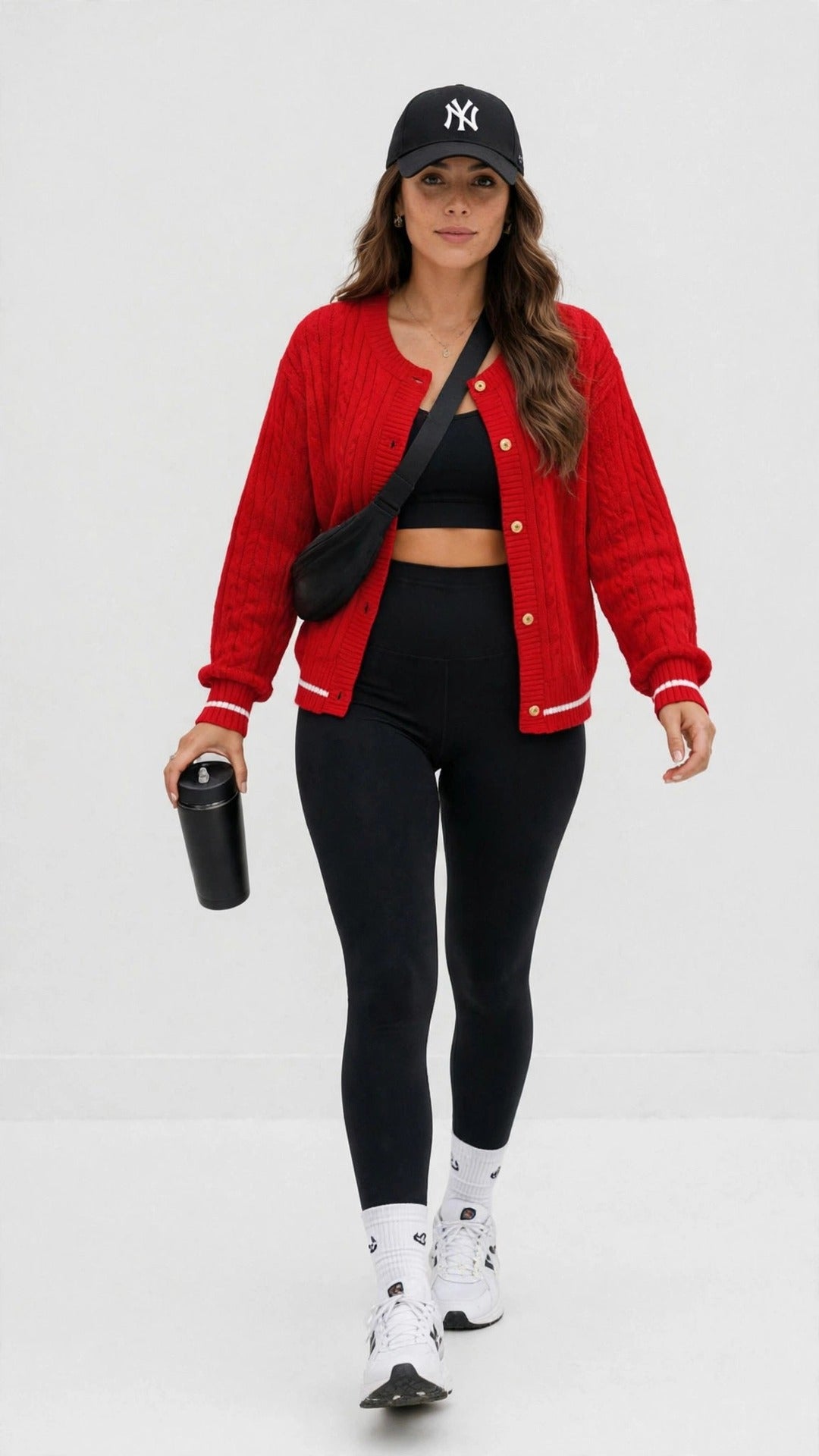 Chaqueta universitaria roja