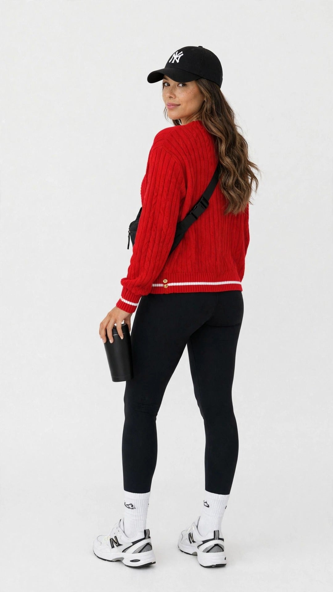 Chaqueta universitaria roja