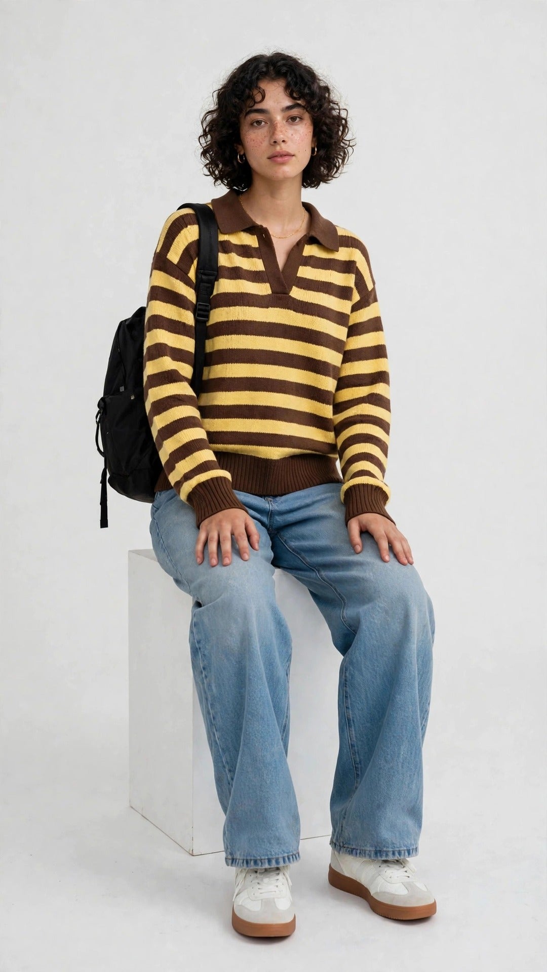 Suéter Polo de Rayas